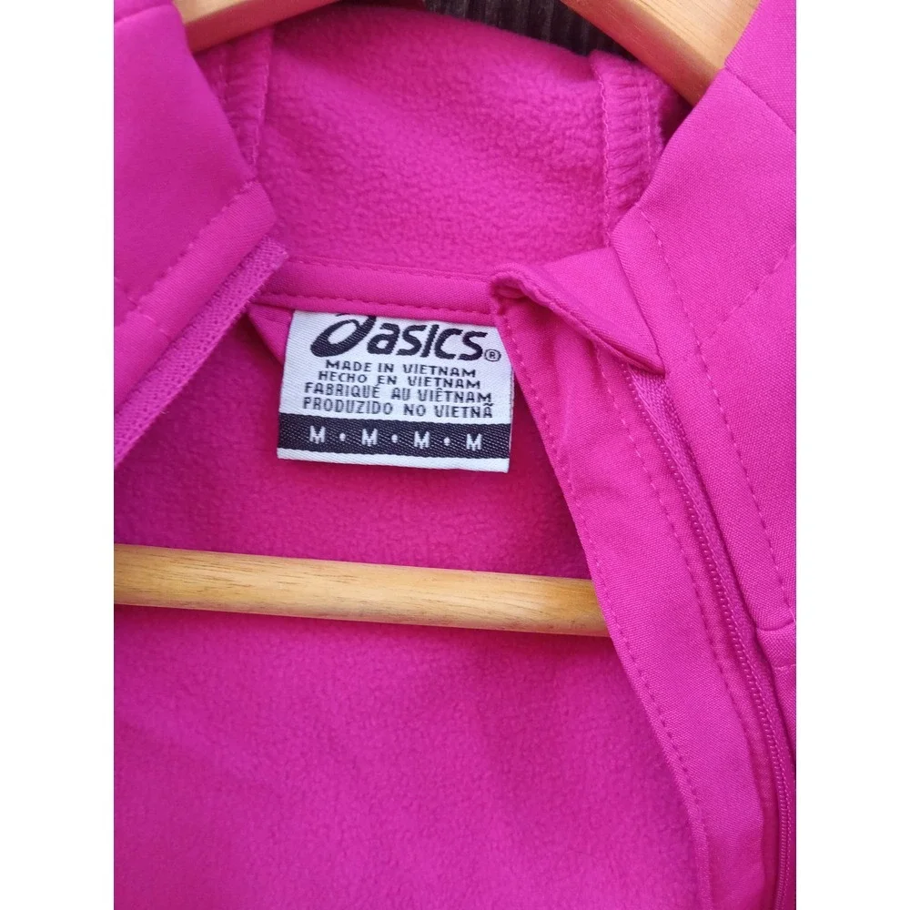 New Asics Woven Hooded Softshell Jacket Regular Fit Pink Womens Size M‎